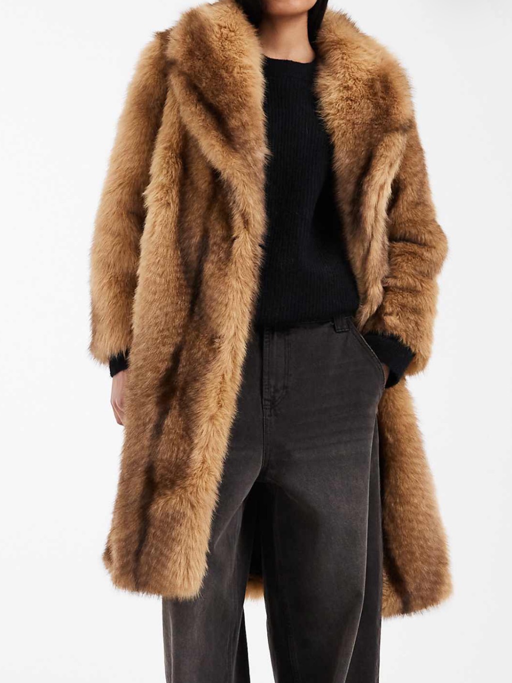 Brown Faux Fur Coat